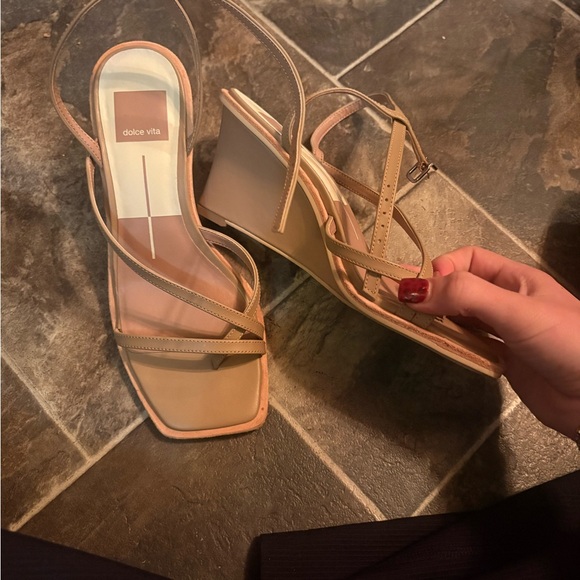 Dolce Vita Shoes - Dolce Vita Beige Strappy Wedge Sandals